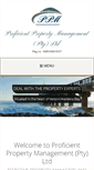 Mobile Screenshot of proficientpropertymanagement.co.za